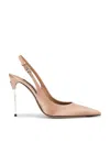 Dolce & Gabbana Women Beige Satin Slingback Heels, 7.5/8.5 Luxury Pumps & Heels For Women Darveys In Brown