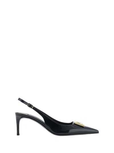 Dolce & Gabbana Slingback Pump Shoes In Black