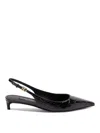 Dolce & Gabbana Mun 30 Croc-embossed Leather Slingback Pumps In Black