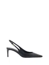 Dolce & Gabbana Tortoiseshell-print Patent Leather Slingbacks In Nero