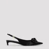 Dolce & Gabbana Satin Slingback Pumps In Nero Nero