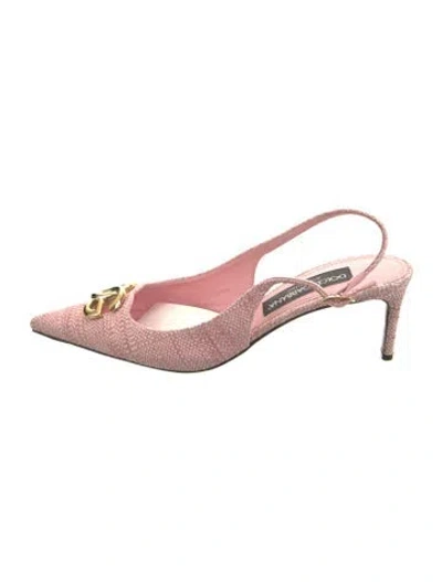 Pre-owned Dolce & Gabbana Slingback Pumps In Pink