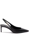 Dolce & Gabbana Tortoiseshell-print Patent Leather Slingbacks In Black