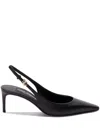 Dolce & Gabbana Tortoiseshell-print Patent Leather Slingbacks In Black