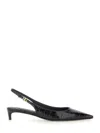 Dolce & Gabbana Mun 30 Croc-embossed Leather Slingback Pumps