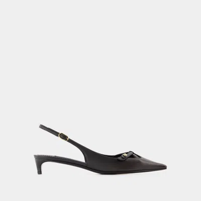 DOLCE & GABBANA SLINGBACKS - DOLCE&GABBANA - CUIR - NOIR