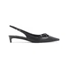 Dolce & Gabbana Mun 30 Croc-embossed Leather Slingback Pumps In Black