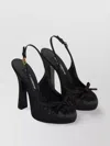 Dolce & Gabbana Satin Slingback Platform Shoes