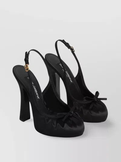 DOLCE & GABBANA SLINGBACKS PLATFORM BOW DETAIL