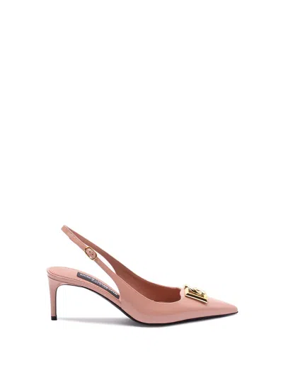 Dolce & Gabbana Slingbacks With `dg` Logo In Multicolor