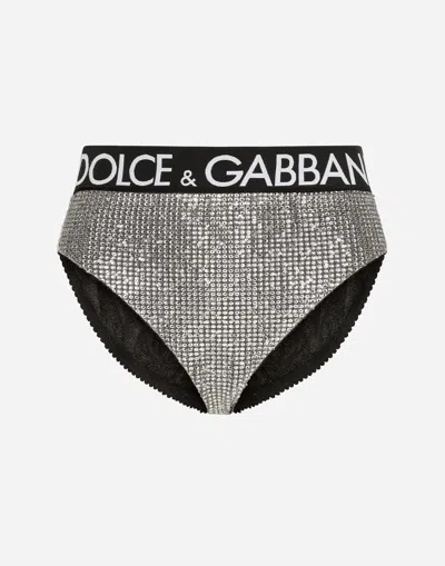 Dolce & Gabbana Slip Alto In Silver