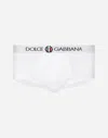 Dolce & Gabbana Elastic Waist Logo Briefs In White