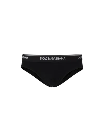 Dolce & Gabbana Slip In Cotton Pack For 2 In Black