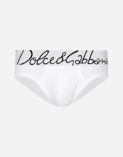 Dolce & Gabbana Slip Medio In White