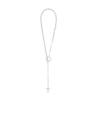 Dolce & Gabbana Slip-on Rosary Necklace In White