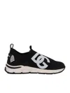 Dolce & Gabbana Logo-print Slip-on Mesh Low-top Traine In Black