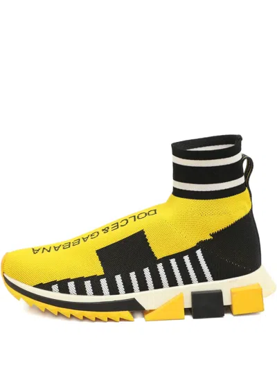 Pre-owned Dolce & Gabbana Slip-on Sneakers In Yellow