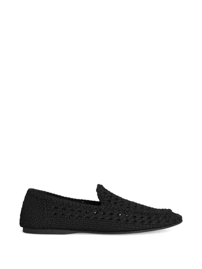 Dolce & Gabbana Slippers In Woven Fabric In Animal Print