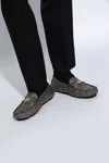 Dolce & Gabbana Jacquard Loafers With Metal Hardware Detail In Brown