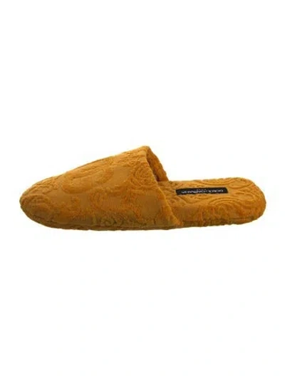Pre-owned Dolce & Gabbana Slippers In Yellow