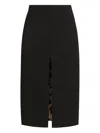 Dolce & Gabbana Slit-front Pencil Skirt In Black