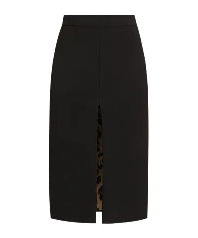 DOLCE & GABBANA SLIT-FRONT PENCIL SKIRT