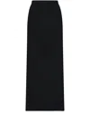 Dolce & Gabbana Cady Calf-length Skirt With Slits In Black