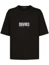 Dolce & Gabbana Slogan-print Cotton T-shirt In Black