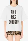 Dolce & Gabbana Slogan Print Jersey T-shirt In White