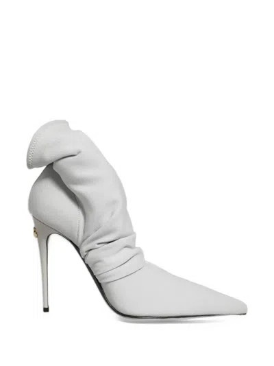 Dolce & Gabbana Slouchy Pointed-toe Ankle Boots In Gray