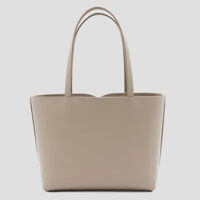 Dolce & Gabbana Small Beige Leather Shopping Bag