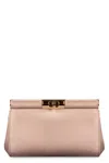 DOLCE & GABBANA LUXURIOUS PINK SILK SATIN CLUTCH FOR FASHIONABLE WOMEN