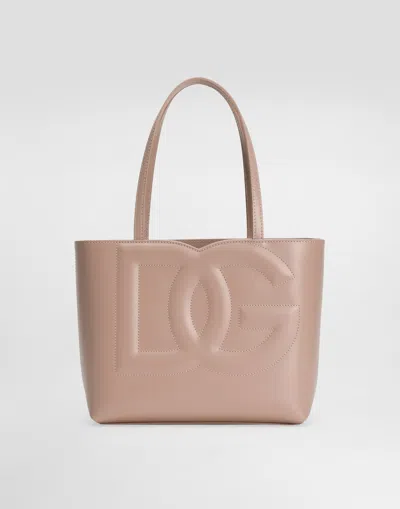 DOLCE & GABBANA SMALL CALFSKIN DG LOGO SHOPPER