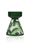Dolce & Gabbana Small Printed Candle Holder In Green