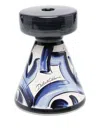 Dolce & Gabbana Small Ceramic Candle Holder In Blue