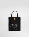 Dolce & Gabbana Small Cordonetto Lace Shopper In Black
