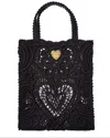 Dolce & Gabbana Small Cordonetto Lace Shopper In Black