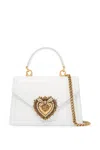 Dolce & Gabbana Mini Devotion Bag In Bianco Ottico (white)