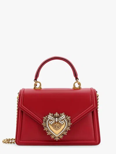 Dolce & Gabbana Small Devotion Bag In Red
