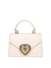 Dolce & Gabbana Small Devotion Handbag In Butter Leather In Crema