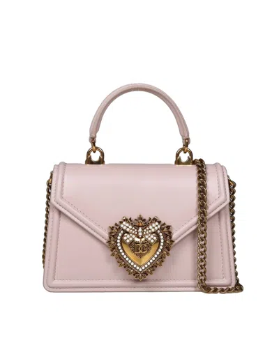 Dolce & Gabbana Devotion Small Tote In Pink