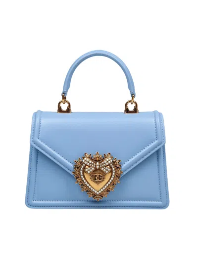 DOLCE & GABBANA SMALL DEVOTION HANDBAG IN SUGAR PAPER COLOR LEATHER