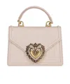 Dolce & Gabbana Women's Small Devotion Leather Top Handle Bag In Nude