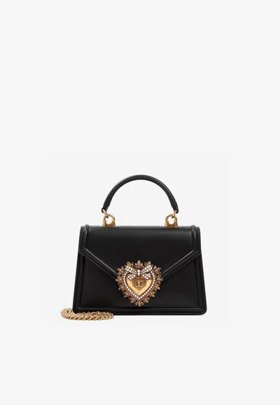 Dolce & Gabbana Small Devotion Leather Top Handle Bag
