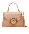 Dolce & Gabbana Small Devotion Satin Tote Bag In Nude