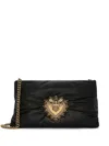 Dolce & Gabbana Devotion Small Shoulder Bag In Black