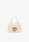 Dolce & Gabbana Small Devotion Top Handle Bag In Cream
