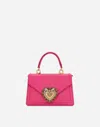 Dolce & Gabbana Pink Devotion Small Leather Top-handle Bag In Pink