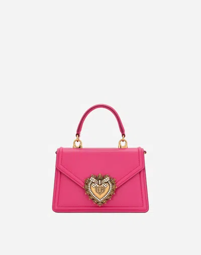 Dolce & Gabbana Pink Devotion Small Leather Top-handle Bag