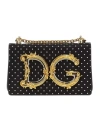 Dolce & Gabbana Small Dg Baroque Satin Crossbody Bag In Brown